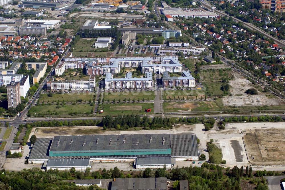 Luftaufnahme Hohenschönhausen - Blick auf das Abrissgelände an der Landsberger Allee in Berlin