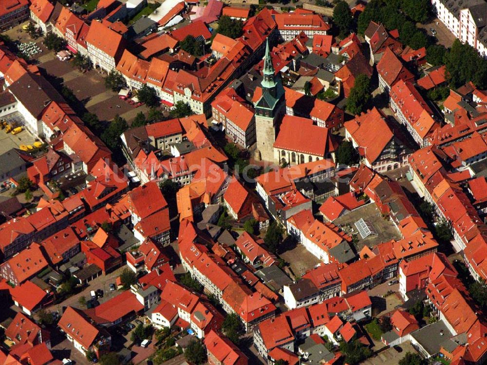 Osterode von oben - Blick auf die St. Aegidien Kirche in Osterode