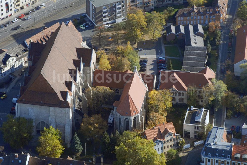 Luftaufnahme Braunschweig - Blick auf die Aegigienkirche in Braunschweig