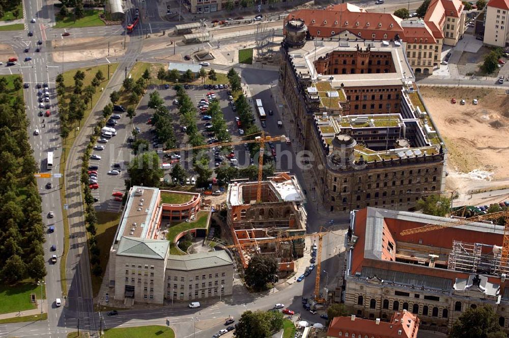 Luftbild Dresden - Blick auf Akademiestraße / Sankt Petersburger Straße