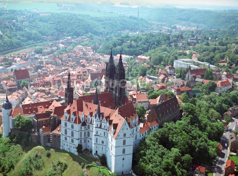 Meißen / Sachs. aus der Vogelperspektive: Blick auf die Albrechtsburg in Meißen / Sachsen