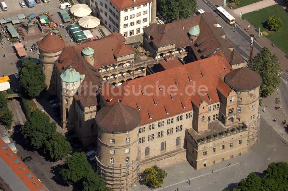 Stuttgart von oben - Blick auf das Alte Schloss in Stuttgart