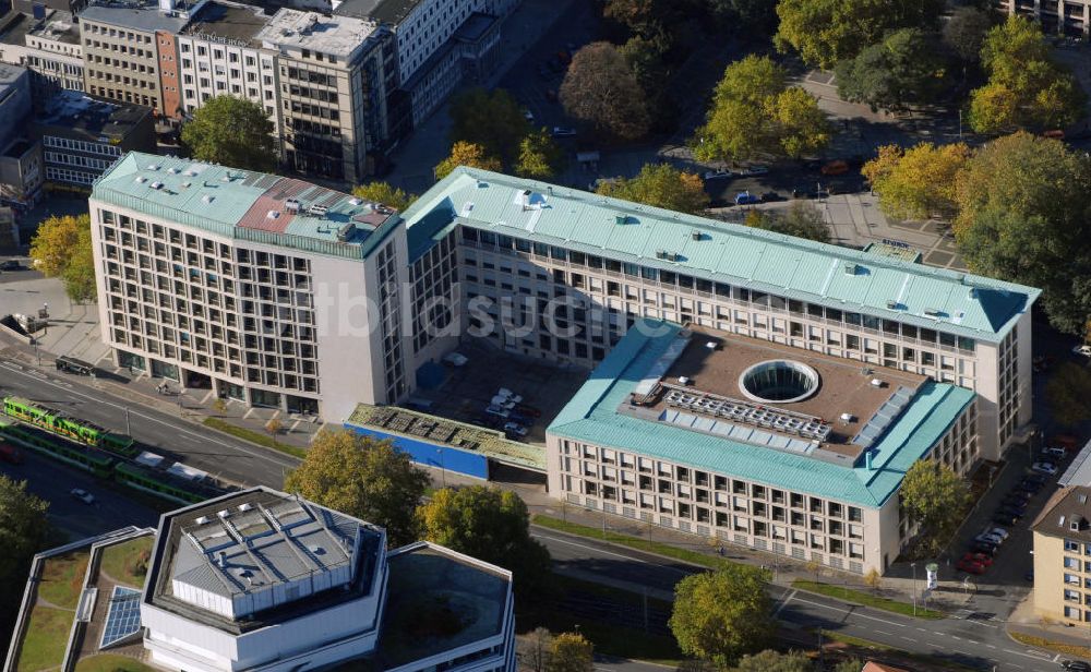 Luftaufnahme Hannover - Blick auf den alten Hauptsitz der Nord LB in Hannover-Mitte