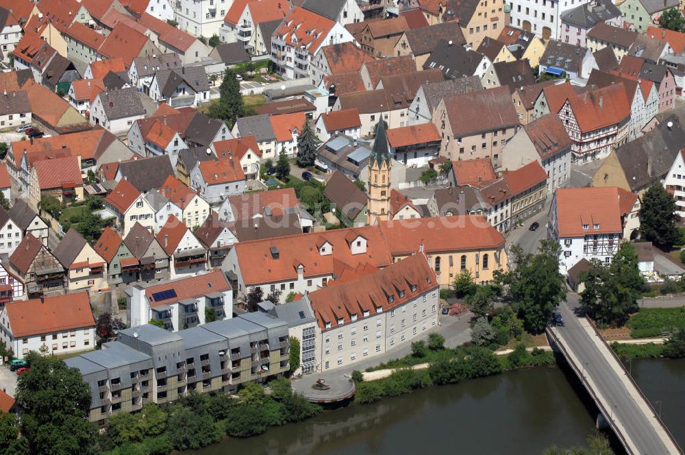 Lauingen von oben - Blick auf die Altstadt in Lauingen