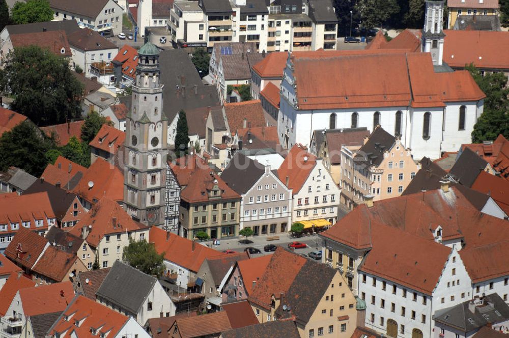 Luftbild Lauingen - Blick auf die Altstadt in Lauingen