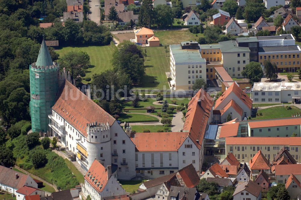 Lauingen aus der Vogelperspektive: Blick auf die Altstadt in Lauingen