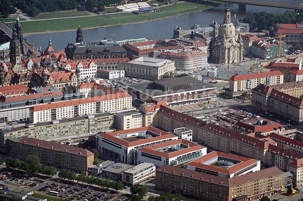 Luftaufnahme Dresden - Blick auf den Altstadt und Zentrumsbereich von Dresden