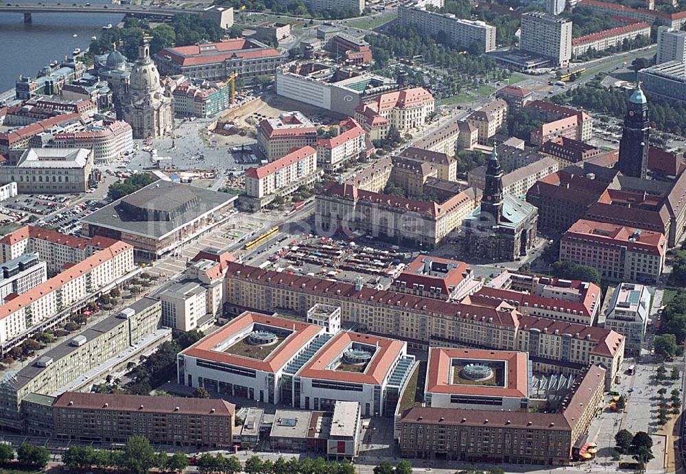 Dresden aus der Vogelperspektive: Blick auf den Altstadt und Zentrumsbereich von Dresden