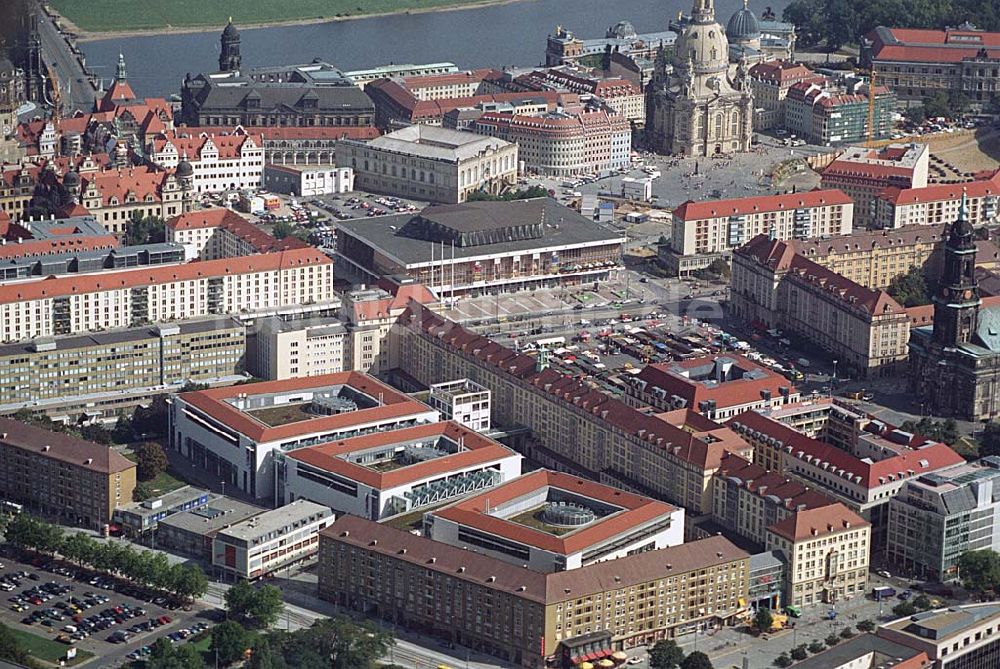 Dresden aus der Vogelperspektive: Blick auf den Altstadt und Zentrumsbereich von Dresden