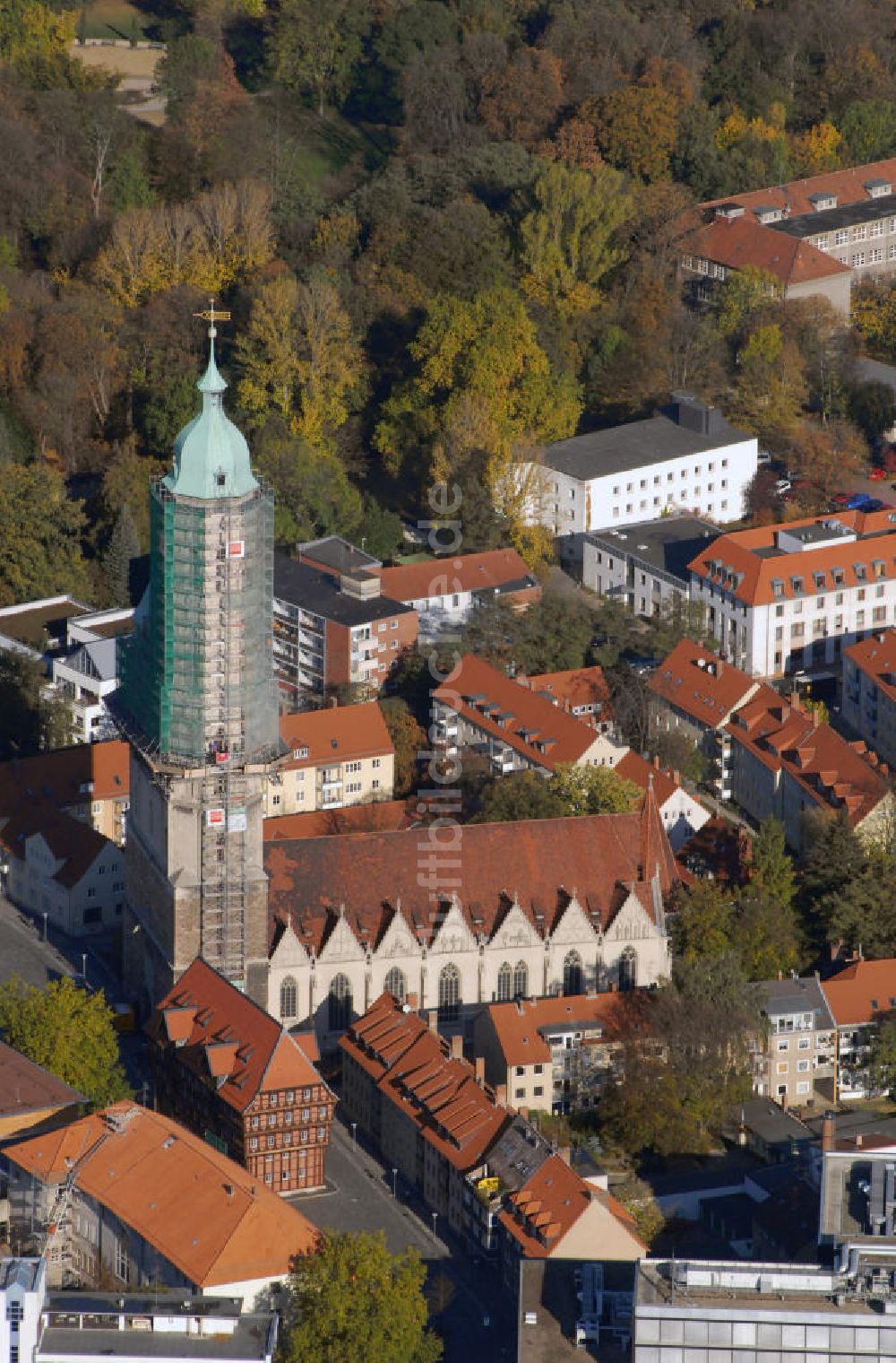 Braunschweig von oben - Blick auf die Andreaskirche in Braunschweig