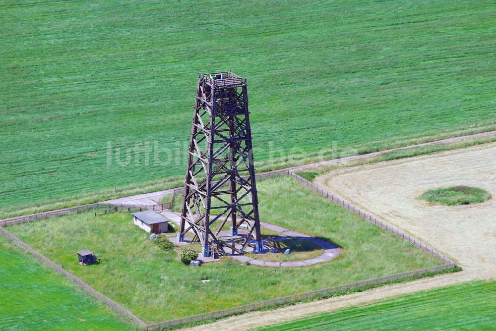 Luftaufnahme Brück - Blick auf den Antennenmeßplatz der Deutschen Telekom AG in Brück