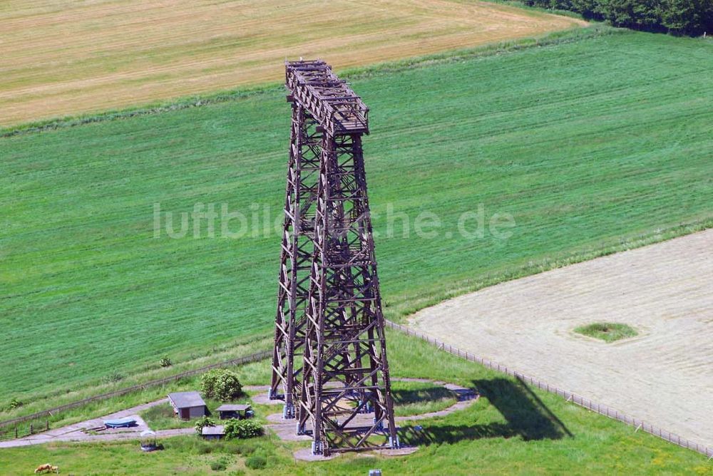 Brück von oben - Blick auf den Antennenmeßplatz der Deutschen Telekom AG in Brück