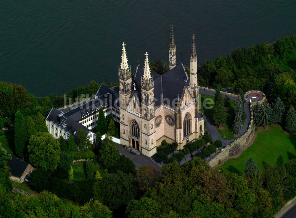 Luftaufnahme Remagen - Blick auf die Apollinariskirche in Remagen im Bundesland Rheinland-Pfalz