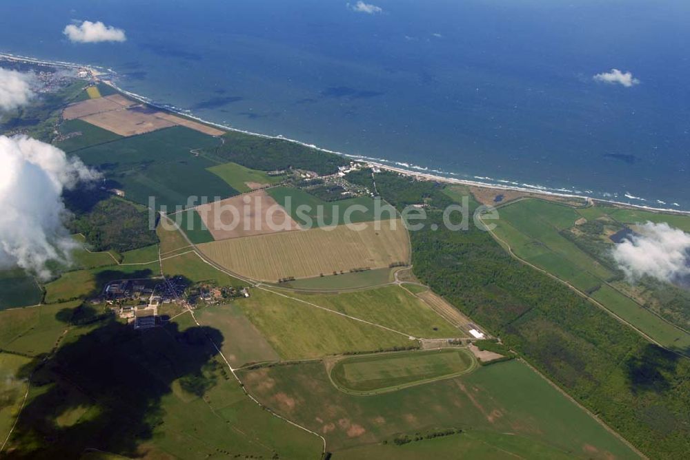 Heiligendamm von oben - Blick auf das Areal des Sperrgürtels Heiligendamm zum G8 Gipfeltreffen aus 2500 Meter Höhe