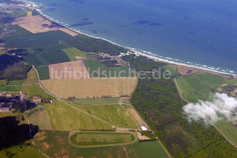 Heiligendamm aus der Vogelperspektive: Blick auf das Areal des Sperrgürtels Heiligendamm zum G8 Gipfeltreffen aus 2500 Meter Höhe