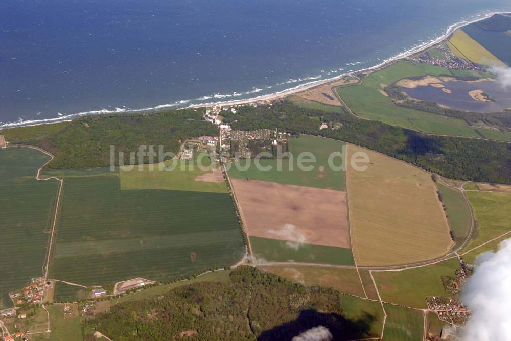 Heiligendamm aus der Vogelperspektive: Blick auf das Areal des Sperrgürtels Heiligendamm zum G8 Gipfeltreffen aus 2500 Meter Höhe