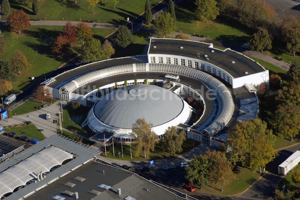 Luftaufnahme Hannover - Blick auf das IC auf dem Messegelände Hannover