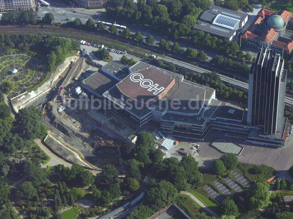 Luftbild Hamburg - Blick auf Ausbauarbeiten am CCH