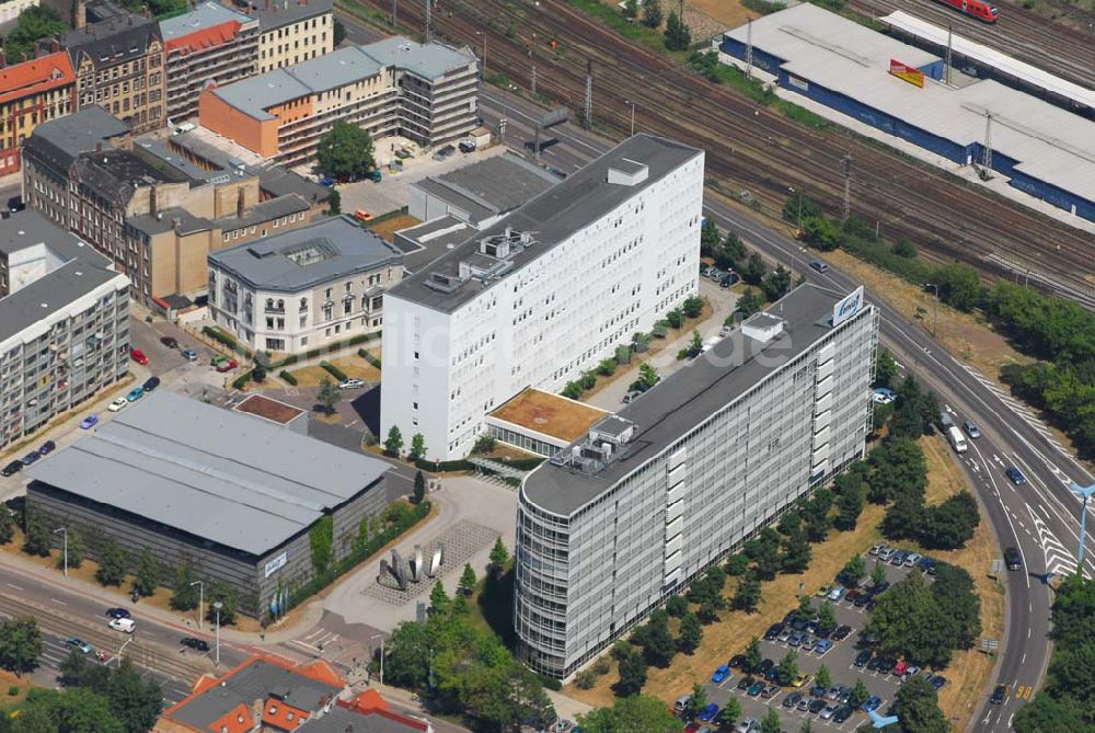 Luftbild Halle/Saale - Blick auf das Ausbildungsgebäude der Envia in Halle