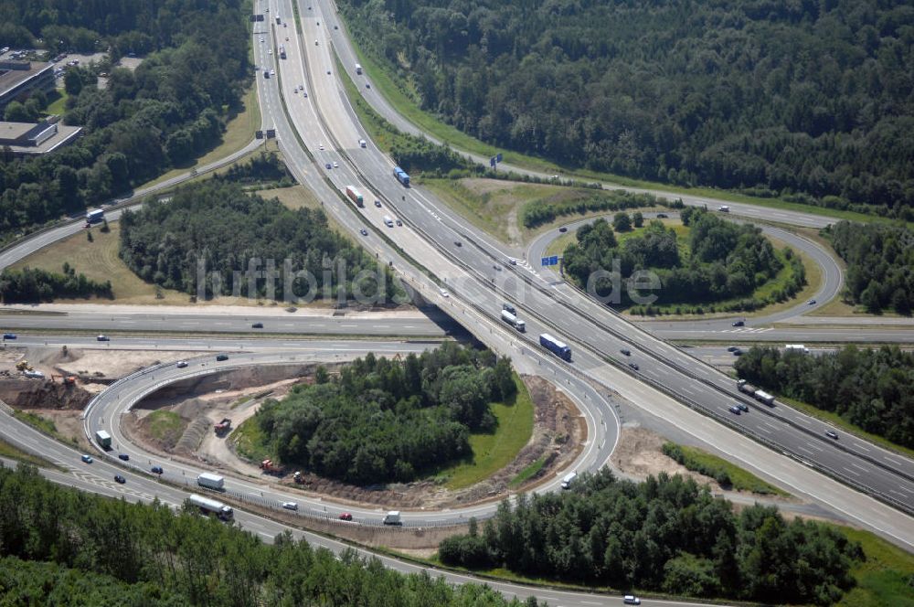 Luftbild Stuttgart - Blick auf das Autobahnkreuz bei Stuttgart