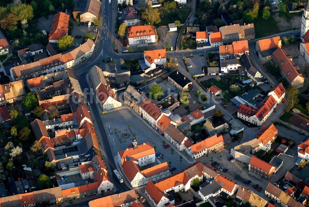 Luftaufnahme Bad Düben - Blick auf den Bad Dübener Markt