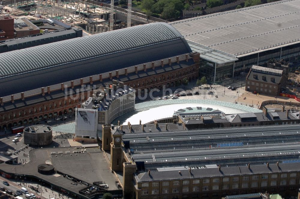 Luftaufnahme London - Blick auf den Bahnhof King's Cross in London