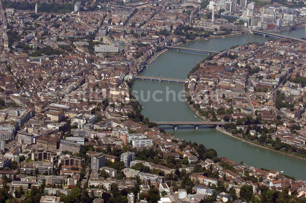 BASEL von oben - Blick auf Basel und Rhein