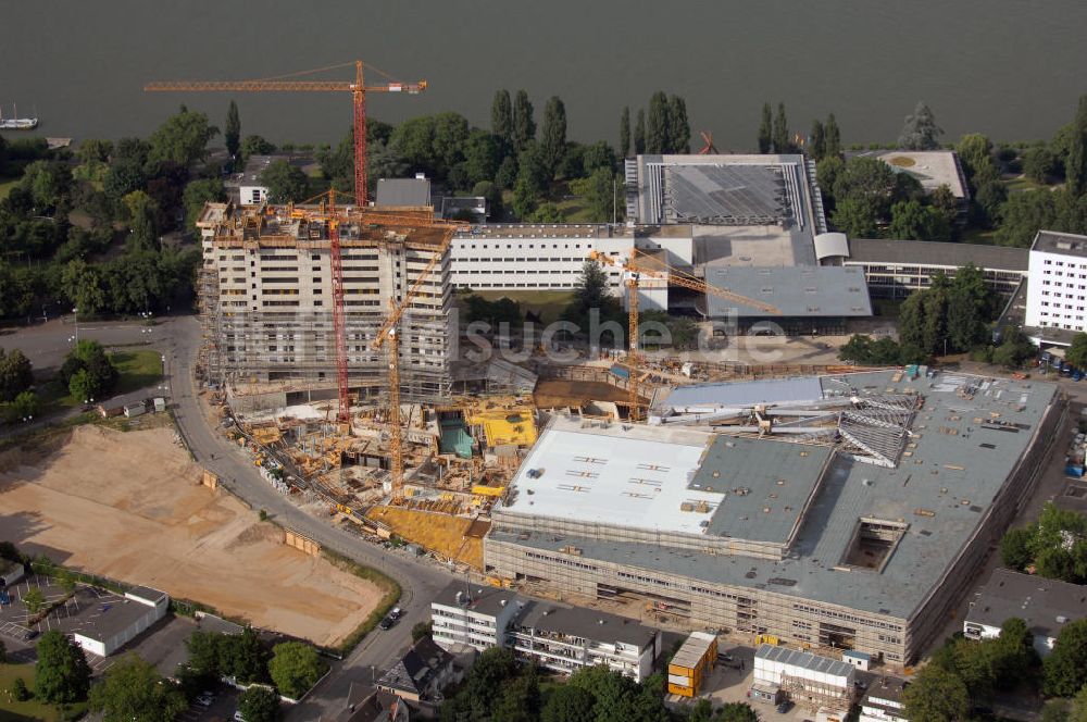 Luftaufnahme Bonn - Blick auf den Bau des World Conference Centers