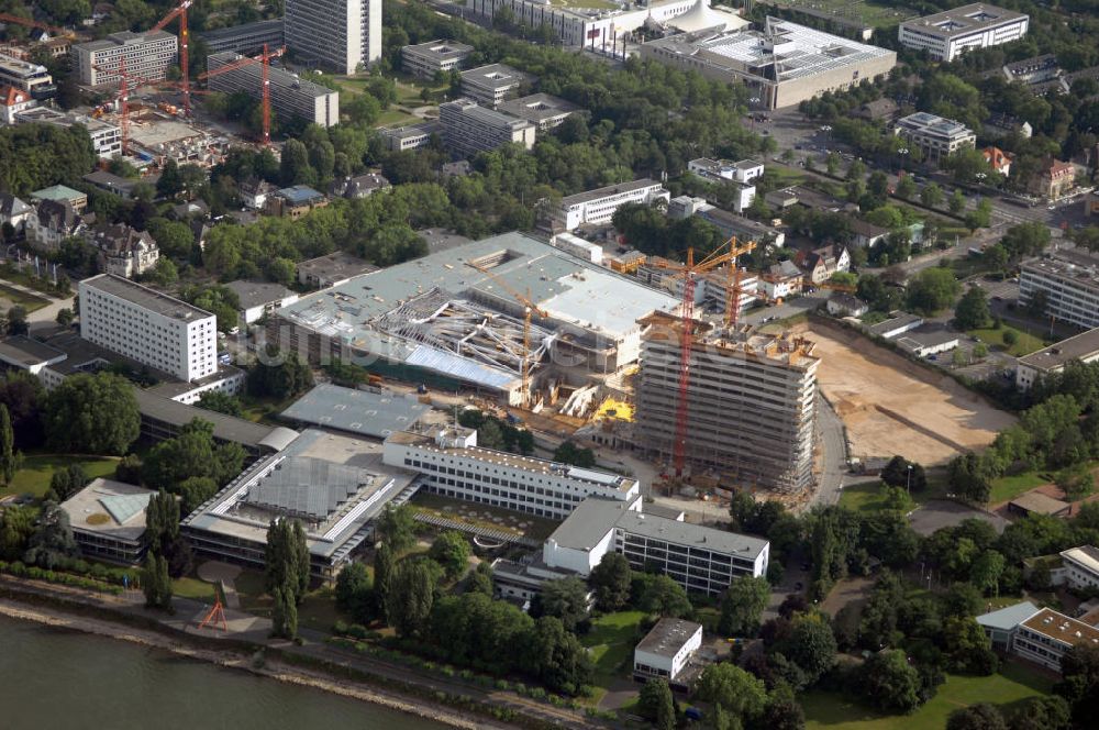 Luftbild Bonn - Blick auf den Bau des World Conference Centers