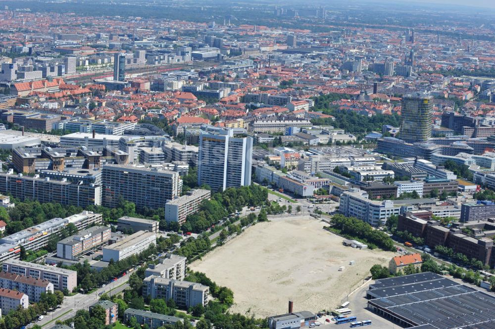 München Laim aus der Vogelperspektive: Blick auf die Baufläche Quartier Zschokkestraße im Stadtteil Laim