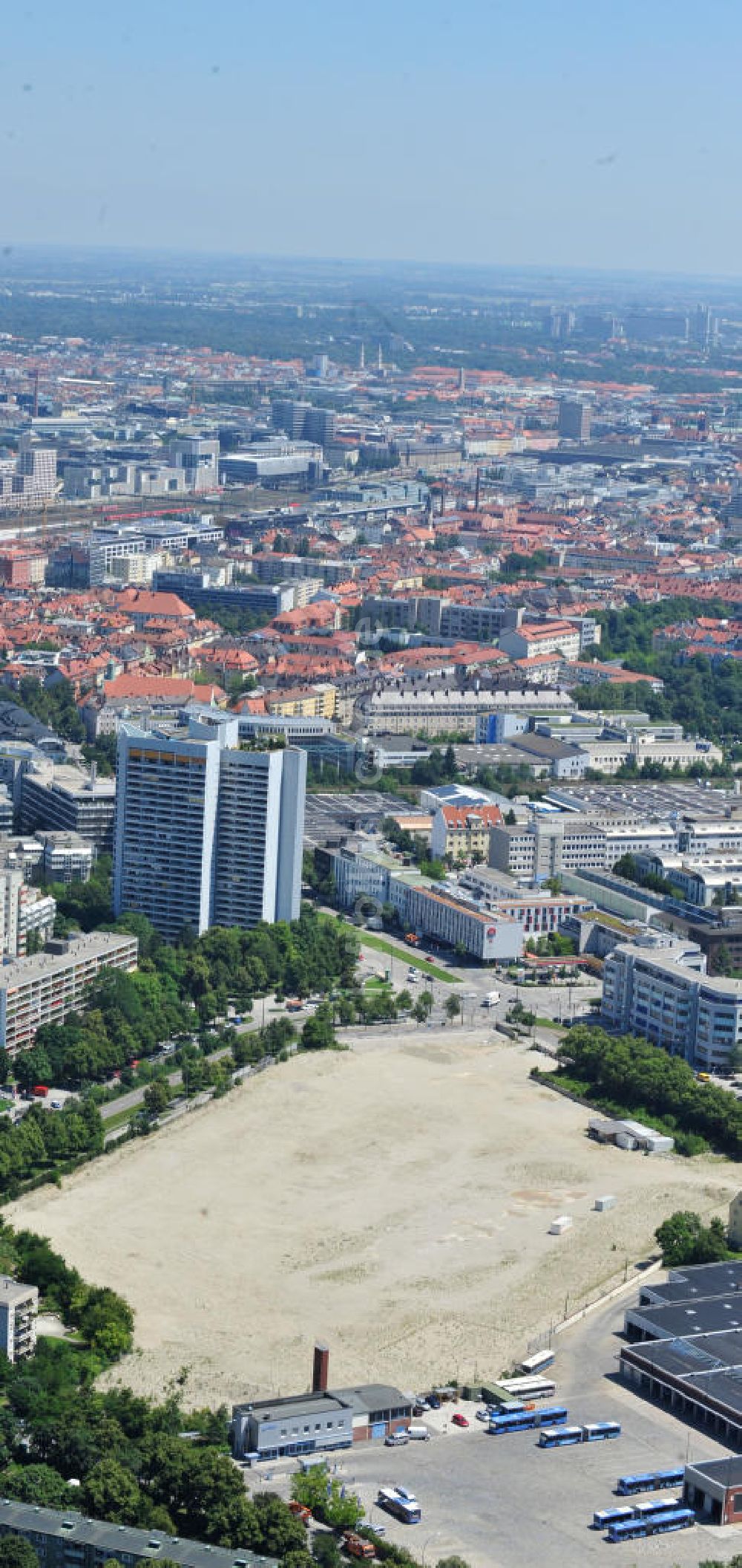 München Laim von oben - Blick auf die Baufläche Quartier Zschokkestraße im Stadtteil Laim