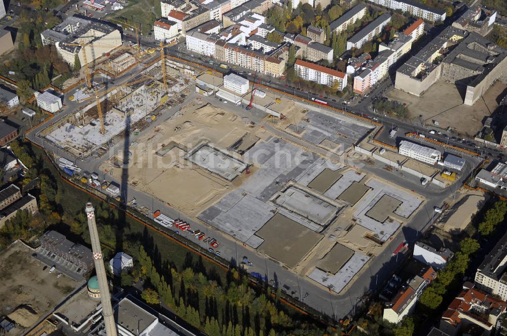 Luftaufnahme Berlin - Blick auf das Baugelände für den Neubau der BND-Zentrale