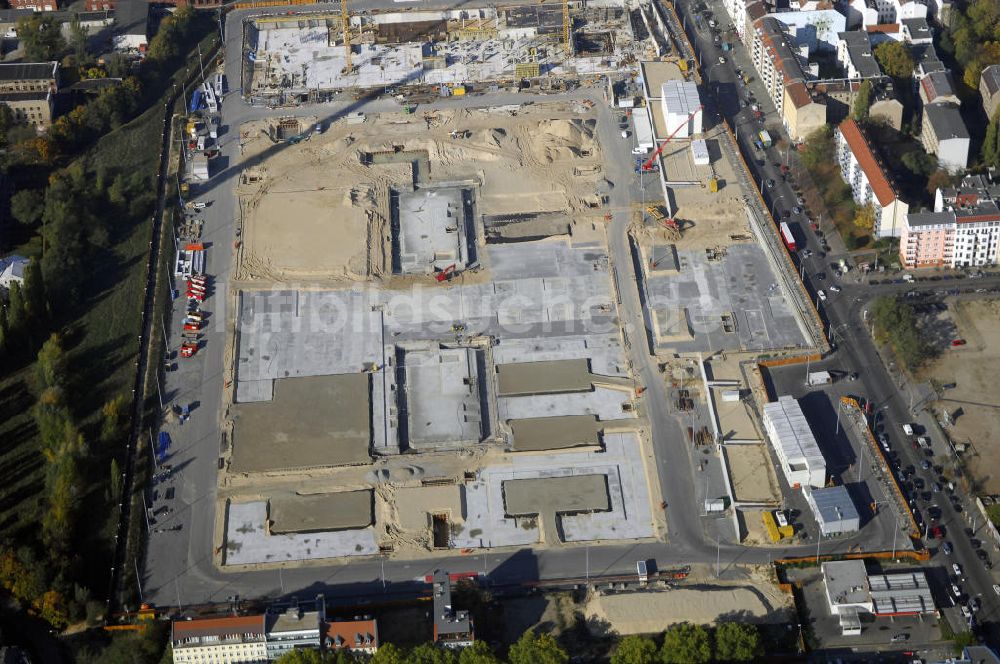 Luftbild Berlin - Blick auf das Baugelände für den Neubau der BND-Zentrale