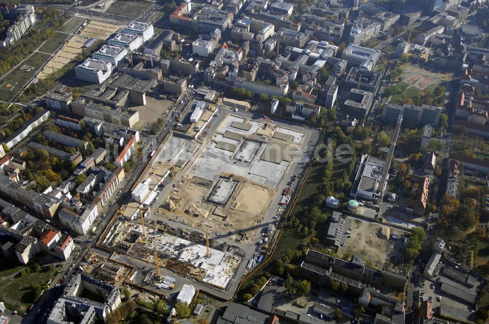 Luftaufnahme Berlin - Blick auf das Baugelände für den Neubau der BND-Zentrale