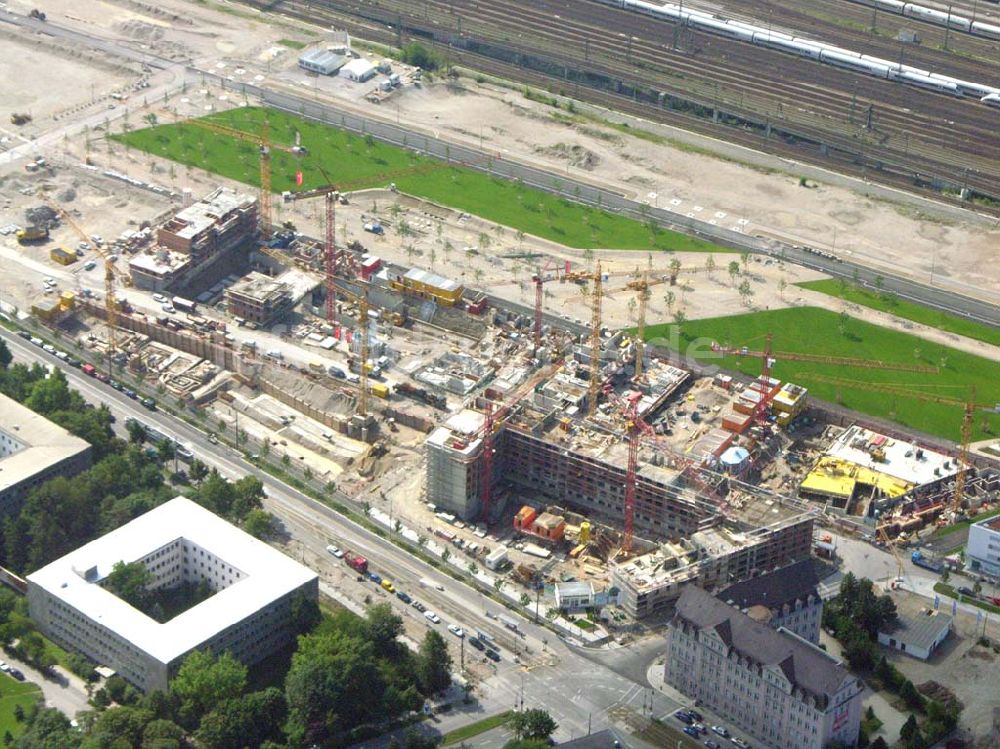 Luftbild München / Bayern - Blick auf das Baugelände des Wohngebietes Arnulfpar