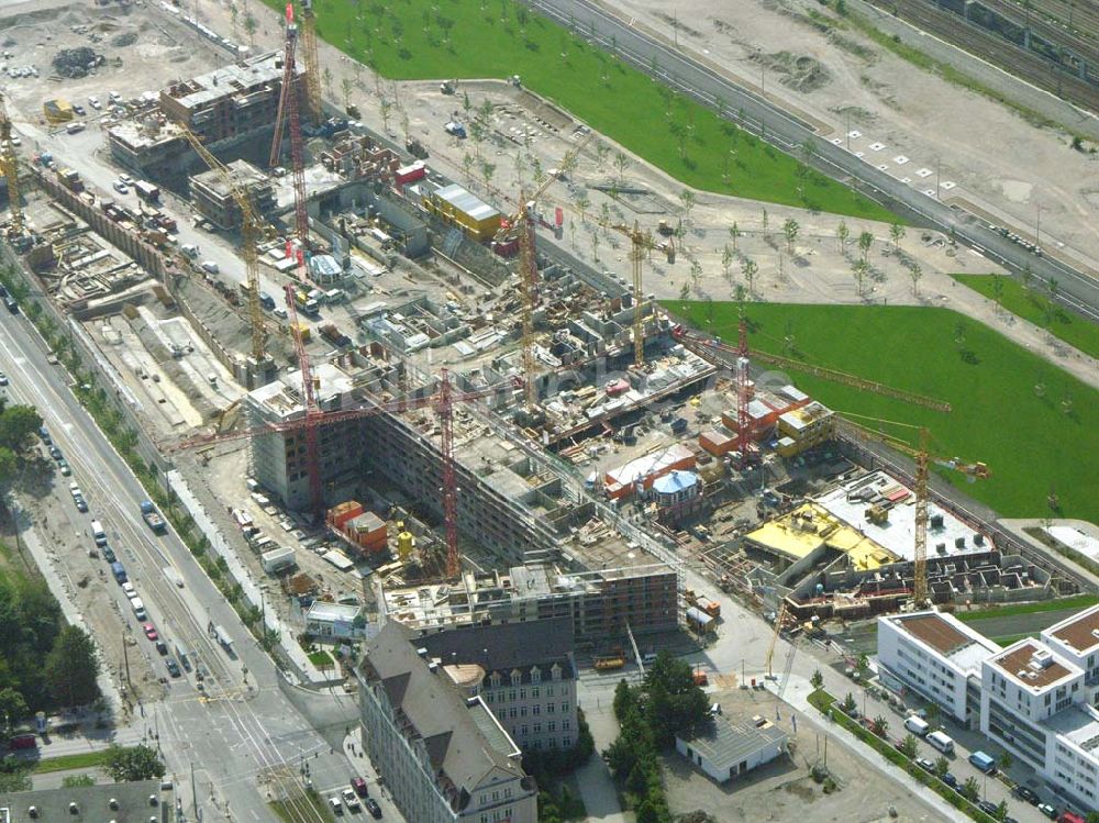 Luftbild München / Bayern - Blick auf das Baugelände des Wohngebietes Arnulfpar