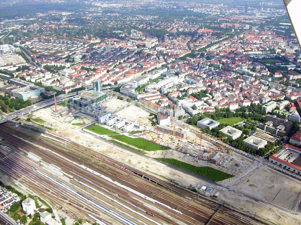 Luftbild München / Bayern - Blick auf das Baugelände des Wohngebietes Arnulfpar