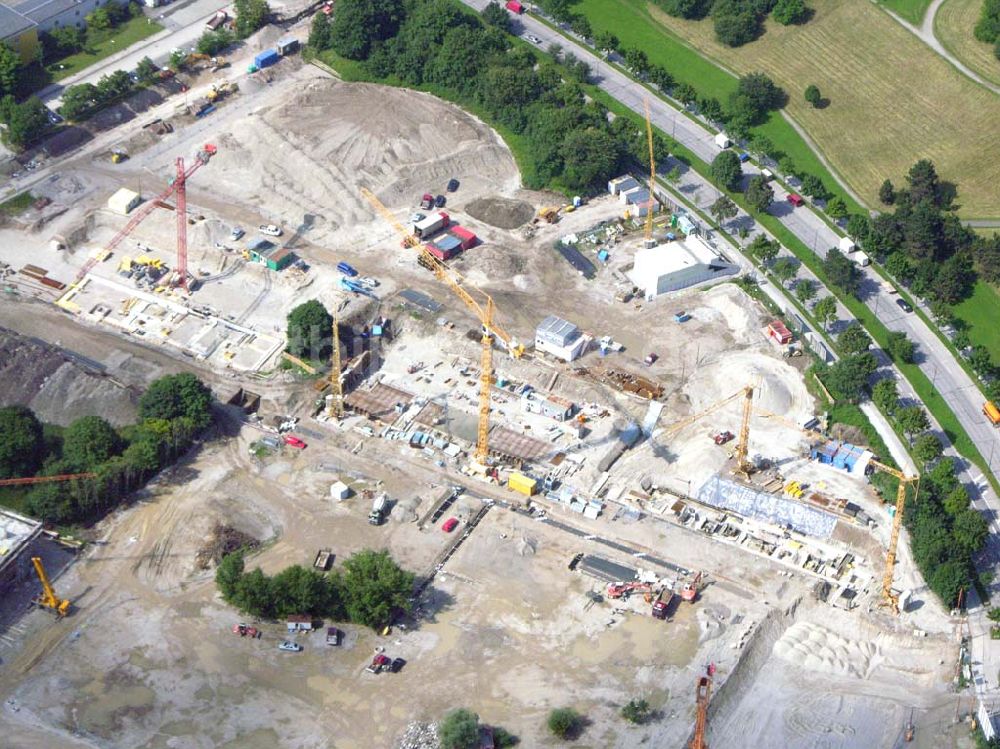 München / Bayern aus der Vogelperspektive: Blick auf das Baugelände des Wohngebietes Olympiapark