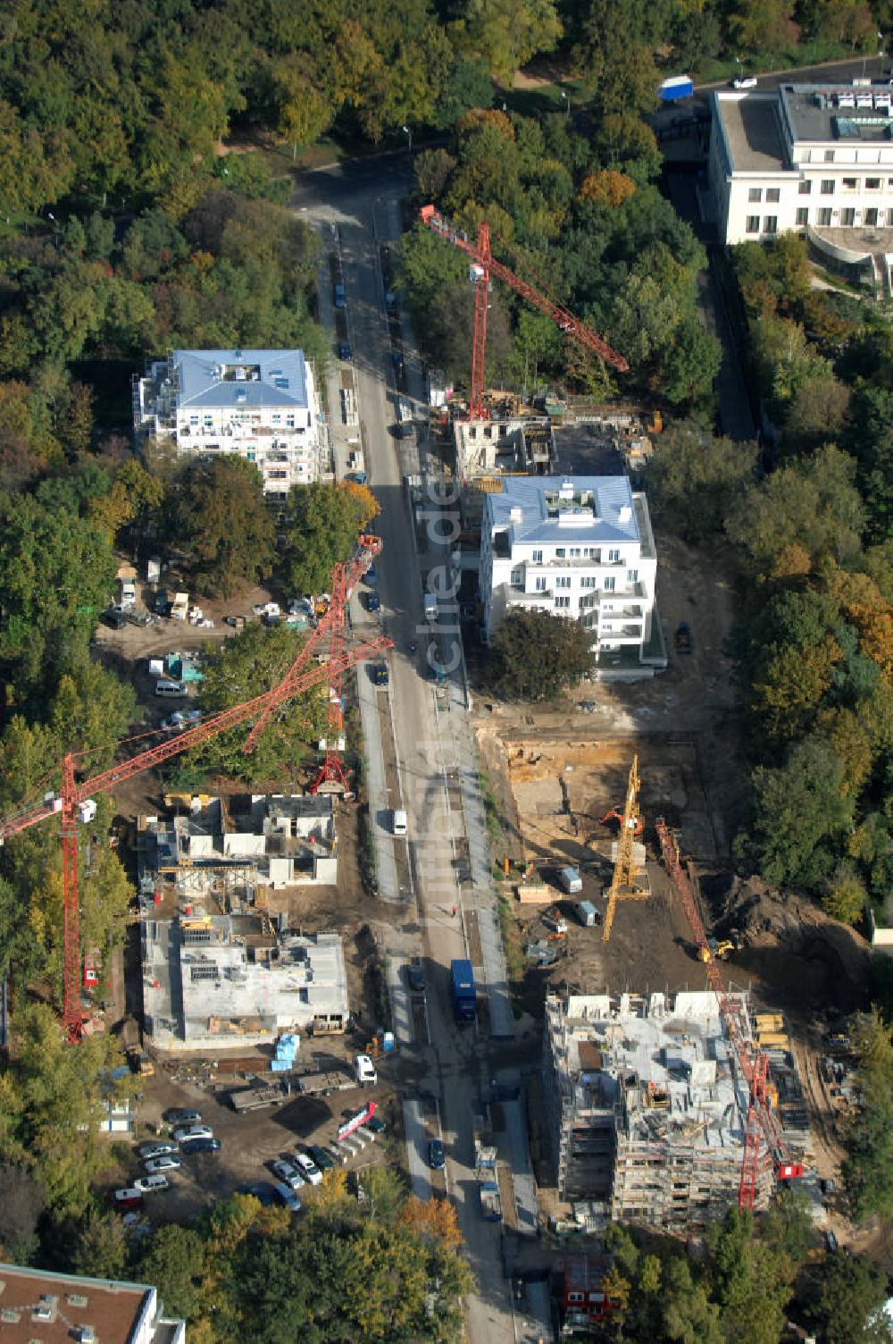 Berlin aus der Vogelperspektive: Blick auf die Baustelle Diplomaten Park im Botschaftsviertel Berlins