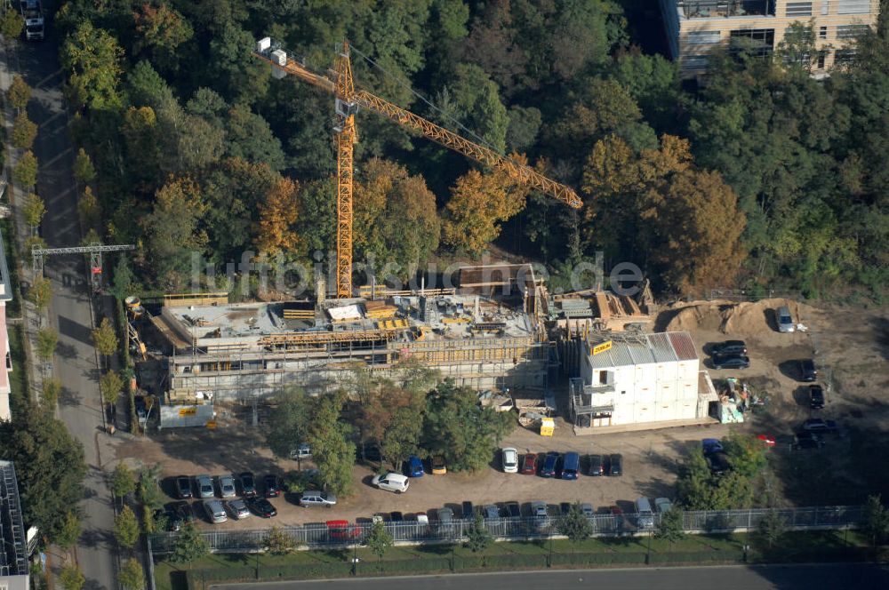 Luftaufnahme Berlin - Blick auf die Baustelle Diplomaten Park im Botschaftsviertel Berlins