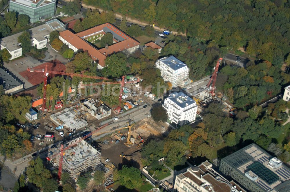 Berlin aus der Vogelperspektive: Blick auf die Baustelle Diplomaten Park im Botschaftsviertel Berlins