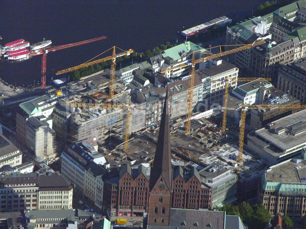 Hamburg von oben - Blick auf die Baustelle Europa-Passage