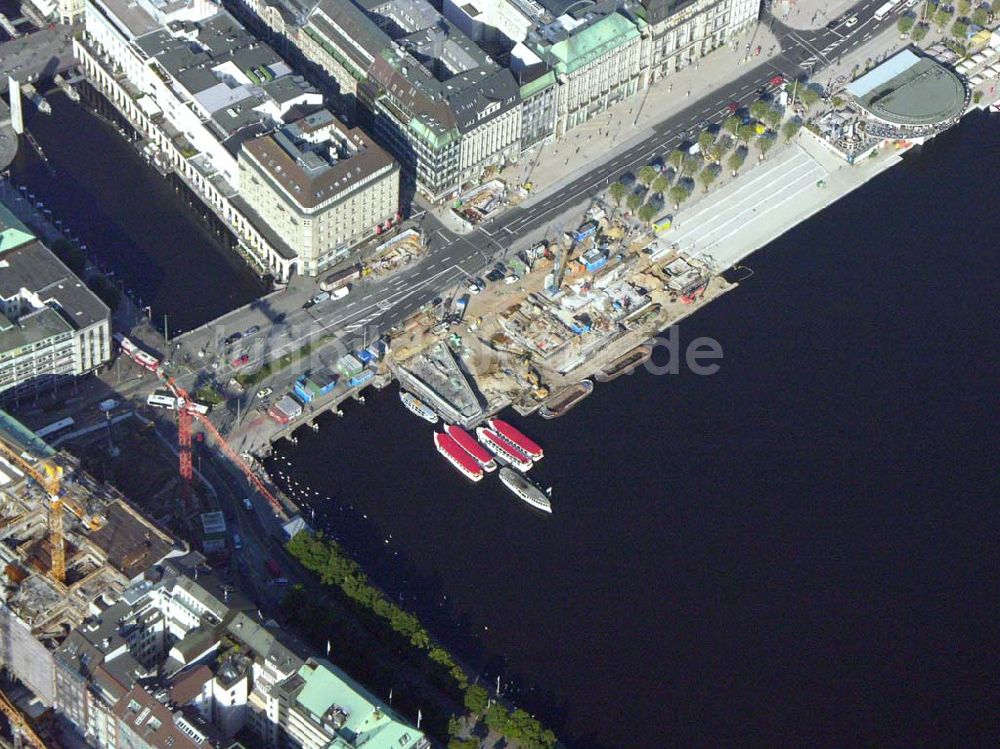 Hamburg aus der Vogelperspektive: Blick auf die Baustelle Europa-Passage