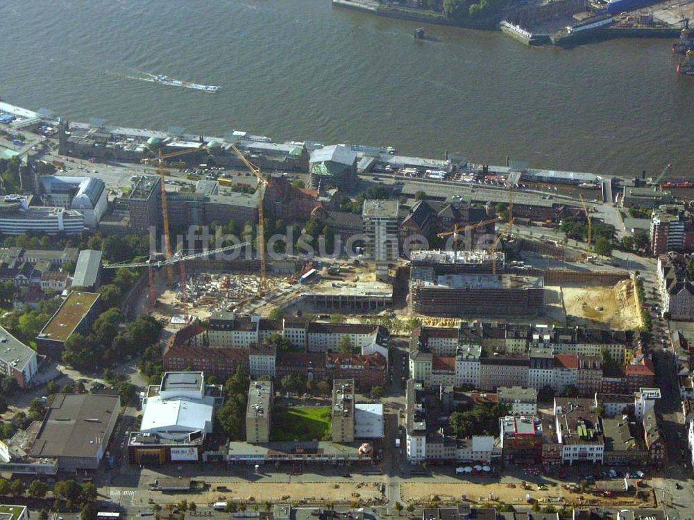 Hamburg aus der Vogelperspektive: Blick auf die Baustelle Europa-Passage