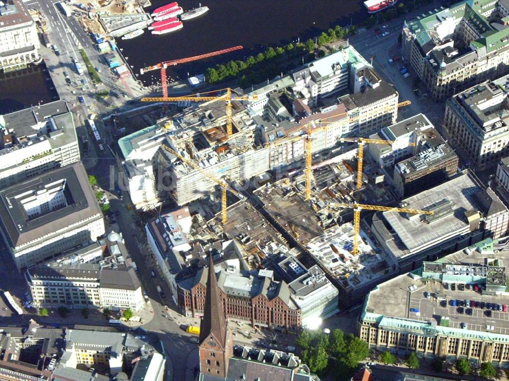 Hamburg von oben - Blick auf die Baustelle Europa-Passage