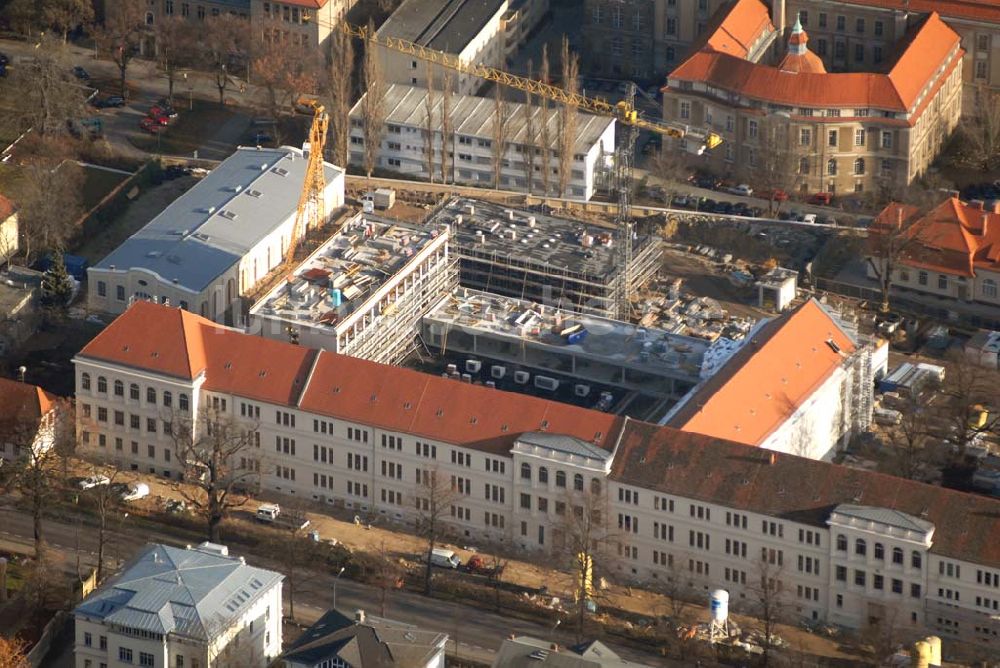 Potsdam aus der Vogelperspektive: Blick auf eine Baustelle hinter dem Alten Rathaus in Potsdam