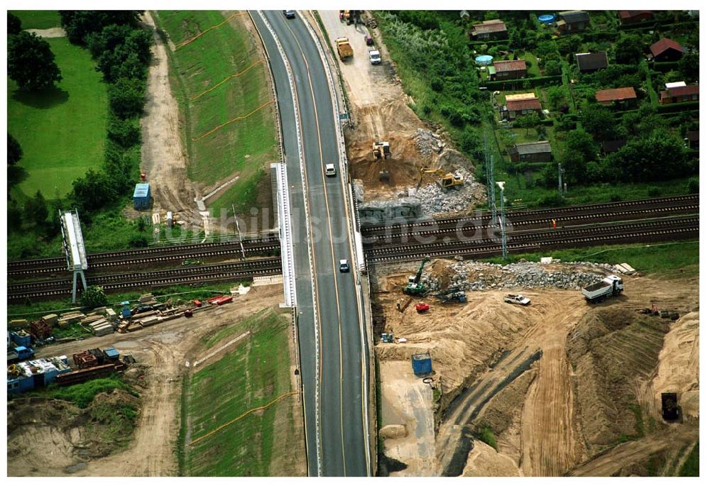 Mahlow / BRB von oben - Blick auf die Baustelle Mahlow/ Brandenburg 08.06.2005