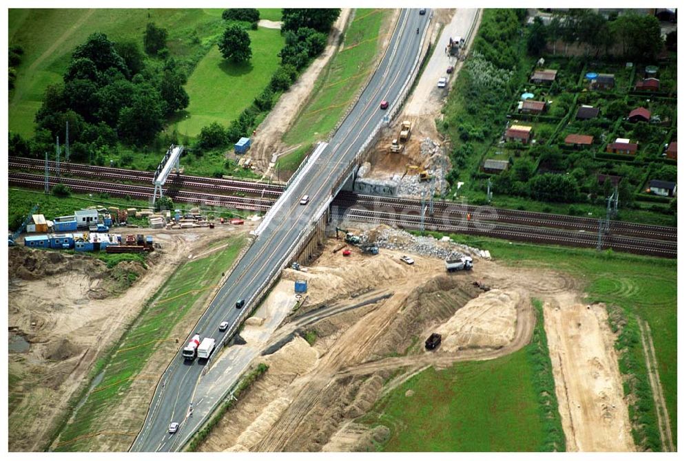 Mahlow / BRB von oben - Blick auf die Baustelle Mahlow/ Brandenburg 08.06.2005