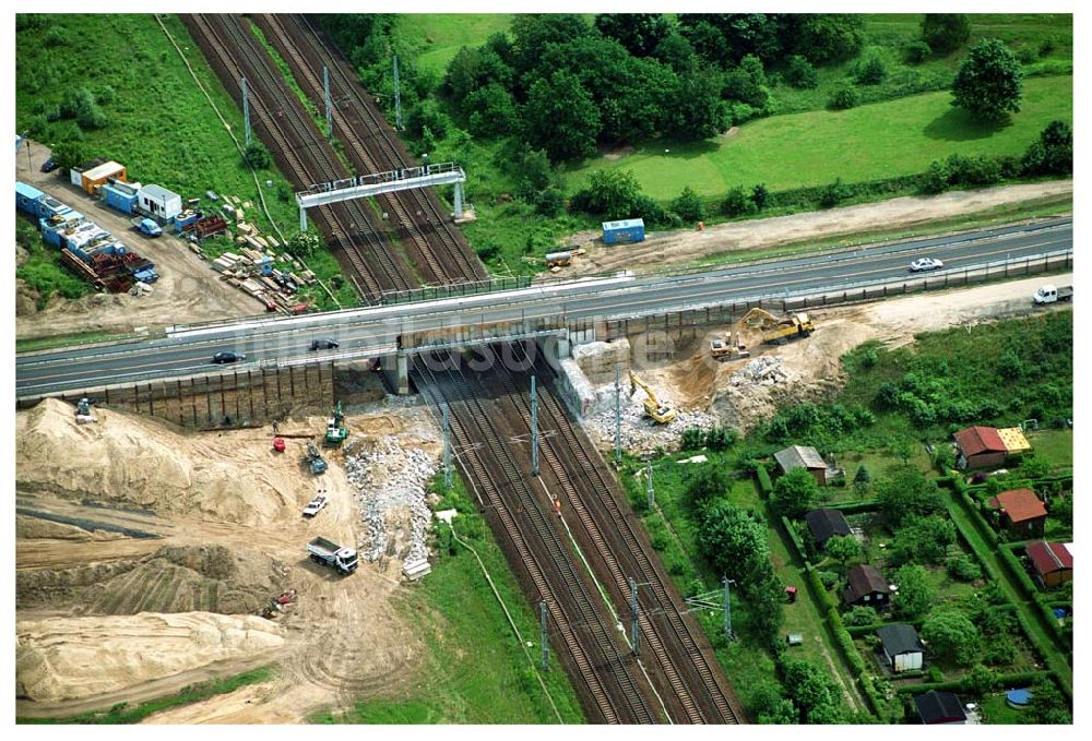 Mahlow / BRB von oben - Blick auf die Baustelle Mahlow/ Brandenburg 08.06.2005