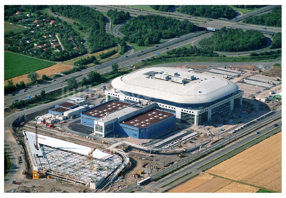 Mannheim / Baden Württemberg von oben - Blick auf die Baustelle der Mannheim Arena am Flughafen Mannheim